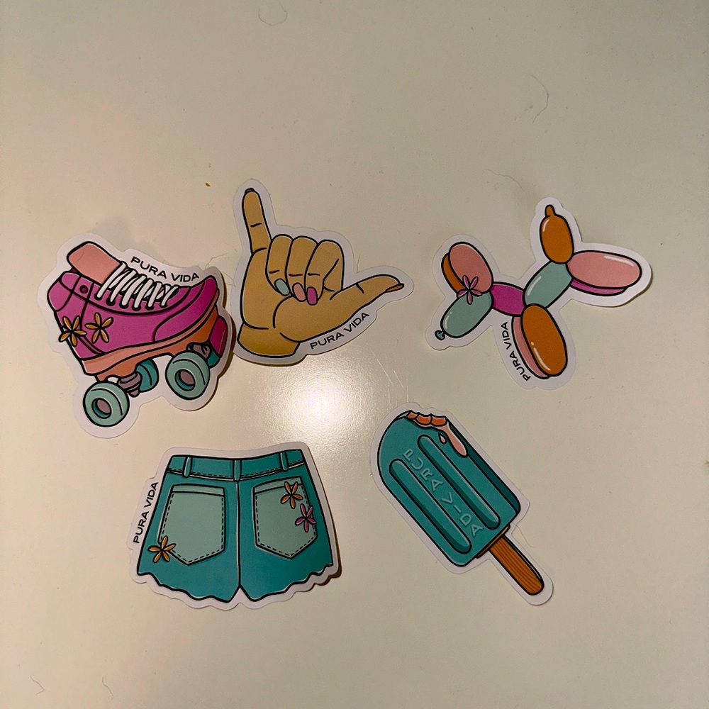 Pura Vida sticker set